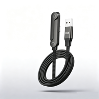 Câble de charge rapide USB-A vers Type-C de haute qualité 65W avec support de téléphone pliable