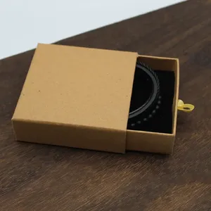 Scatole in Cartone Kraft Spesso per Imballaggio Gioielli, Stampa Logo Personalizzata, per Bracciali e Collane, Confezione Regalo Marrone Piccola - Product Image 6