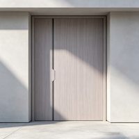 Fabricant de portes en Chine, porte intérieure moderne en WPC, porte à panneau plat, imperméable, résistante aux rayures, pour les projets scolaires et hôteliers