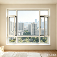Ventanas Corredizas de Aleación de Aluminio de Alta Calidad, Aislamiento Acústico, Conservación del Calor, Vidrio de Seguridad, Construcción de Fábrica