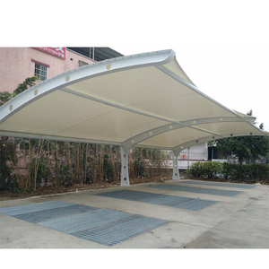 Galvanized UV Resistant Parking Shed, Cantilever Car Shade, PVDF Tensioned Structure Car Parking Shed - Product Image 6