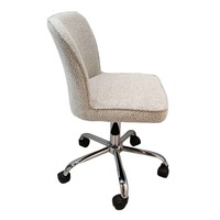 Chaises de bureau pivotantes en tissu de luxe, réglables en hauteur, blanches, neuves, pour la maison, avec roulettes