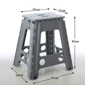 Tabourets en plastique pliants portables gris à vendre couleurs personnalisées disponibles pour chambre à coucher hôtel usage extérieur pliable pour appartement - Product Image 5