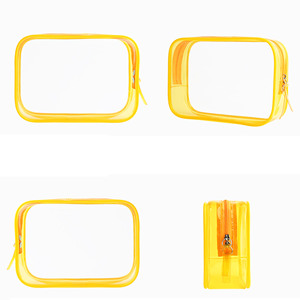 OEM ODM Hot Seller Transparent Plastic Pvc Heat Seal Sewing Travel Custom <b>clear</b> Pvc Cosmetic <b>Bag</b> - Product Image 5