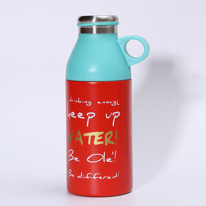 Bouteille d'eau portable en acier inoxydable 304 sous vide avec poignée, tasse de voyage - Product Image 5