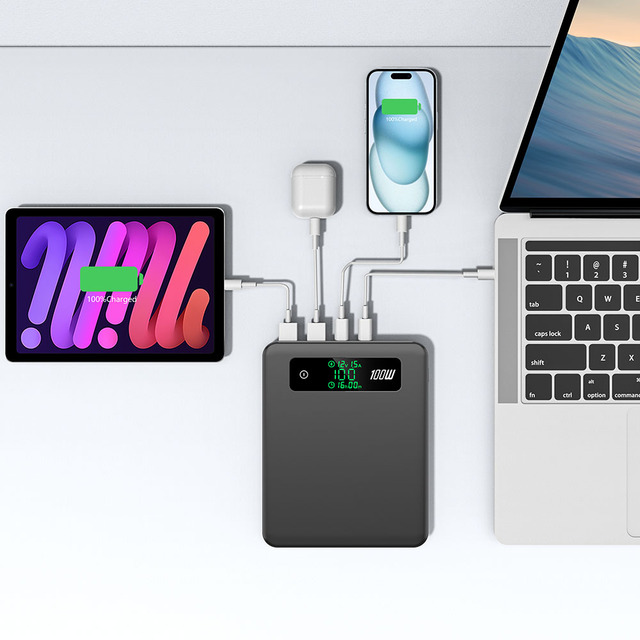 Emergency Energy Supply Digital Display USB C PD 100W 20000mAh Laptop Notebook PC Portable Power Station Fast Charger Power Bank