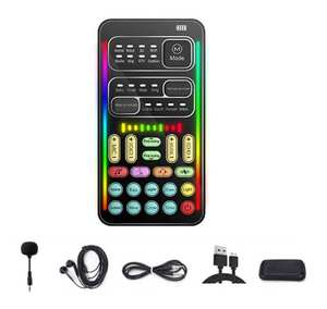 Dispositivo Portátil Mini de Mixagem de Áudio com 8 Efeitos Sonoros, Mudador de Voz e Placas de Som - Product Image 3