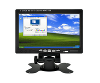 Monitor USB VGA de 7 pulgadas LCD para coche, monitor de PC, TV, AV, pantalla portátil para computadora con altavoz MP5, compatible con entrada de video VGA, BNC y tarjeta SD