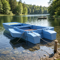 Réservoirs flottants modulaires en PE pour toit de voiture, trois places, épaissis, robustes, écologiques, recyclables, extra larges pour l'entretien des panneaux photovoltaïques