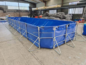HDPE retangular plástico dobrável galvanizado peixe tanque impermeável tilápia piscina aquário peixe lagoa aquicultura equipamentos - Product Image 2