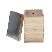 2-lagiger Langstroth Bienenstock mit 20 Rahmen aus Holz und Metalldach für die Imkerei