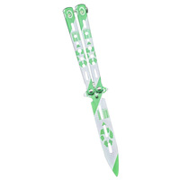 Couteau pliant d'entraînement papillon pas cher en acier inoxydable 3Cr13 non affûté pour le jeu CSGO, le camping et l'usage DIY, OEM disponible