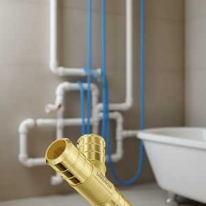 Conexiones de latón a presión para tuberías de 3/4 pulgadas, codos rectos y en forma de T para mangueras de aire y plomería - Product Image 2