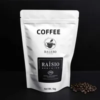 Sachets debout en papier d'artisanat kraft brun blanc zip-lock Doypack personnalisé de qualité alimentaire Sacs d'emballage à fermeture éclair en poudre pour thé et café
