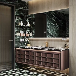 Mueble de Baño BALOM de Diseño Nuevo en Madera de Nogal, MDF, Contrachapado y Melamina, Mueble Modular con Espejo Inteligente, Tamaño Personalizado, OEM - Product Image 4