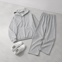 Ensemble de sweat-shirts à capuche pour hommes, sweat-shirt à col montant pour hommes, sweat-shirt uni pour hommes, fournisseur de sweats à capuche pour l'automne