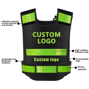 Gilet de sécurité routière haute visibilité avec bande réfléchissante en treillis thermocollé, logo personnalisable, vente en gros, gilet de travail - Product Image 2