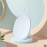 Miroir de maquillage rond réglable double face avec organisateur, Gmgaic, mignon, dessin animé, animal, haute apparence, couleur personnalisée exquise