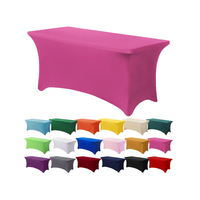 Nappe de table numérique jetable personnalisée en spandex, impression de tissu, vente en gros, couverture de table en couleur de 6 pieds