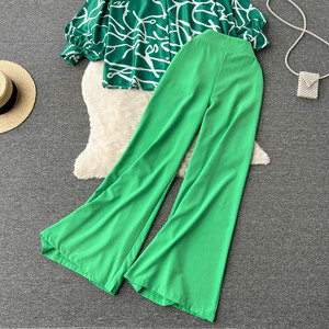 Plus Size Fall Casual Loose 2 Piece Set For Women Top And Printed Pants Set American <strong>Clothing</strong> Wholesale - Product Image 4