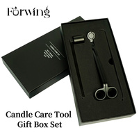 Vente en gros Kit d'aromathérapie 4-en-1 en acier inoxydable Coffret cadeau de luxe pour l'entretien des bougies, coupe-mèche, étouffeur, louche, logo personnalisé