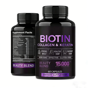 Sıcak Fırsat OEM Güzellik Karışımı Kapsülleri, Kolajen, Biotin, Glutatyon İçeren Vegan Formü<span class=keywords><strong>l</strong></span> ile Saç, Cilt ve Tırnak Sağ<span class=keywords><strong>l</strong></span>ığını Destekler - Product Image 1