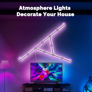 Applique murale RGBIC épissage barre lumineuse LED atmosphère bricolage avec télécommande <span class=keywords><strong>IR</strong></span> synchronisation du rythme de la musique pour salle de jeu <span class=keywords><strong>MOES</strong></span> - Product Image 5