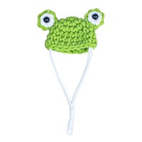 JXANRY Vente en gros transfrontalière Bonnet décoratif en fil tricoté à la main, motif hamster de dessin animé, mignon mini-chapeau pour animaux de compagnie