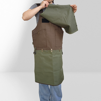 Tablier sans manches réutilisable et tendance, type bavoir, pour la maison, la cuisine, les salons de thé et de café, les serveurs, le jardinage, les fleuristes, le dessin - Unisexe