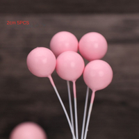 20 pièces/paquet, 2 cm, 2,5 cm, 3 cm, 4 cm, boules artificielles de couleurs et de tailles variées pour la décoration de gâteaux et la décoration de Noël