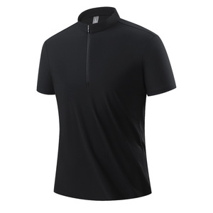 Men's Golf <strong>Shirts</strong> <strong>Collarless</strong> Henley Dry Fit Athletic Casual Performance Blade Lightweight Polo T <strong>Shirts</strong> - Product Image 3