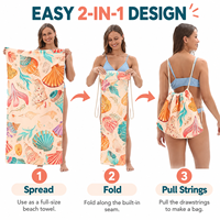 Serviette de plage en microfibre de luxe à séchage rapide, sans sable, personnalisable avec logo, imprimée numériquement par sublimation, légère, avec sac de voyage – Vente en gros