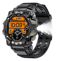 Reloj inteligente para hombres y mujeres, relojes inteligentes con pantalla táctil con linterna LED, llamada BT para Android iOS, rastreador de actividad física, frecuencia cardíaca