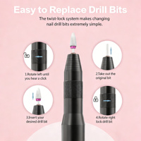 Vantrend Beauty Professional - Perceuse à ongles électrique de haute qualité, design silencieux et durable, prise USB pour le nail art