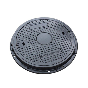 Ronde gietijzeren putdeksel van grafiet 300*400mm 400*500mm zwart duurzaam parkeerveiligheid Jingdong model 12 gemeentelijke weg - Product Image 1