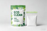 Sac en plastique pour poudre à laver de 5 kg, conception et estampage personnalisés, emballage en plastique métallique avec fermetures éclair en PE pour détergent en poudre