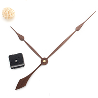 Jam Dinding Kayu Solid Penunjuk Putaran Tinggi Aksesoris Kuarsa Skala Jam Tangan Kayu Hitam Walnut