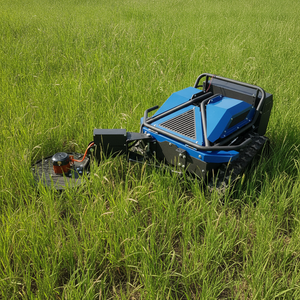 Free Shipping Easy Start Gasoline RC Rubber <b>Track</b> <b>Mower</b> All Terrain Robotic Grass Trimmer For Garden Agricultural Maintenance - Product Image 1