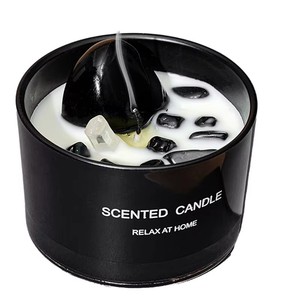 เทียนหอมคริสตัลธรรมชาติ, เทียนถ้วยไขถั่วเหลืองบำบัดพลังงาน, ของตกแต่งบ้าน ช่วยการนอนหลับ ของขวัญ ราคาโรงงาน - Product Image 1