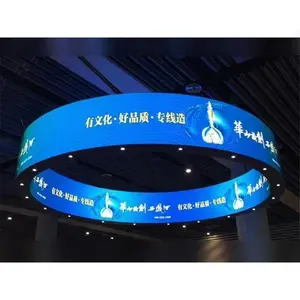 360 Degree Large Circular Led Display Screen Panel Full Color Column Led Board Circle Indoor Round Led Wall P1.25 Soft Module