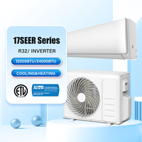 12000BTU 1Ton 1.5HP SEER 17 ETL Approbation Inverter R32 Réfrigérant Climatiseurs split pour usage domestique