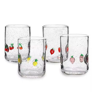 Bicchiere d'acqua di natale personalizzato fatto a mano bolle di succo di ananas fragola bicchieri tazza di vetro unico - Product Image 3