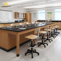 Chaise ergonomique de laboratoire avec siège en bois et repose-pieds pour laboratoire scolaire, atelier et bureau