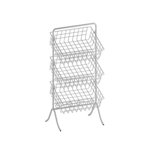 Panier en fil métallique, organisateur de Snacks, support de stockage au sol, étagère de stockage de légumes et de fruits - Product Image 1