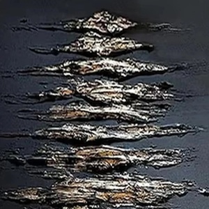 Pintura Texturizada Negra y Dorada al por Mayor, Arte Original Hecho a Mano, Proyectos de Decoración de Interiores Comerciales, Arte Mural 3D, Pintura al Óleo - Product Image 6