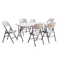 Tables pliantes blanches en gros pour événements, réceptions, mariages, tables rondes, carrées, rectangulaires, tables en plastique d'intérieur avec pieds en acier