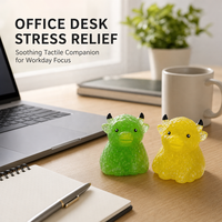 Jouet à presser Slushie Cow Pinch, sonore ASMR, transparent en TPR, anti-stress et fidget pour le bureau, la maison et les voyages, pour la décompression
