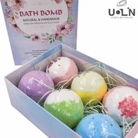 Bath Bombs Surprise pink Bomb Hydraulic Press Rose Petal Fizzy Spa Salt Private Label Lavender Sample