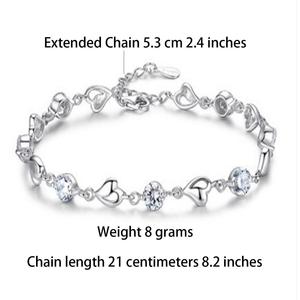 Nuovo Set di <span class=keywords><strong>Collana</strong></span> e Bracciale con Ciondolo in Cristallo Blu, Bracciale a <span class=keywords><strong>Cuore</strong></span> in Stile Coreano, Gioielli alla Moda, Regalo all'Ingrosso - Product Image 5