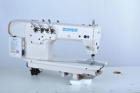 Machine à coudre industrielle à point noué droit ZY3800-3D lit plat à entraînement direct extracteur en caoutchouc à trois aiguilles alimentation manuelle nouveau métal